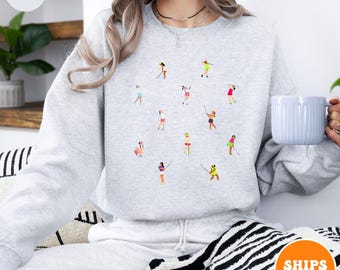 Ladies Golf Graphic Crewneck Sweatshirt | Golfer Clothing | Golf Tournament Sweater | Golf Sweatshirt | Golfing Apparel | Gift for Golfer