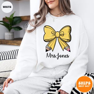 Custom Teacher Sweatshirt | Teacher Mrs Shirt | Teacher Name Shirt | Teacher Appreciation Gift | Gift for Teacher | Cute Retro Teacher shirt