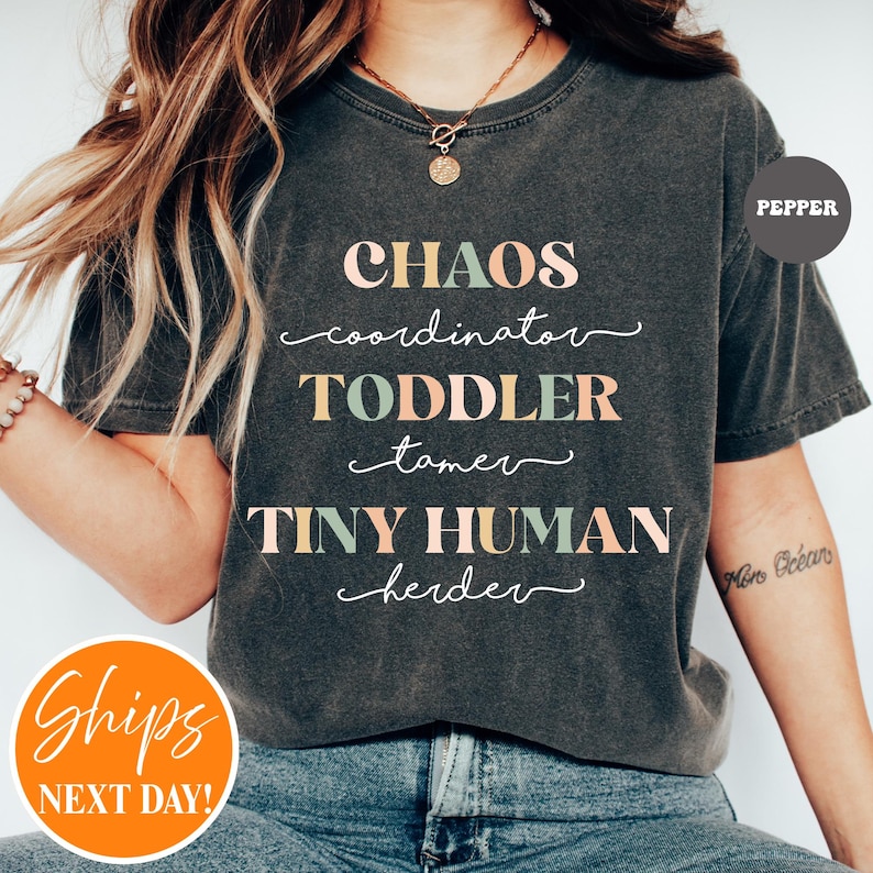Funny Mom Shirt | Daycare Teacher | Babysitter Childcare Shirt | Nanny Shirt | Kindergarten Teacher | Chaos Coordinator | Funny Mom Sayings image 1