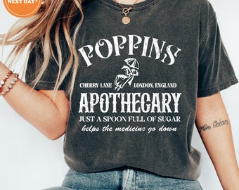 Poppins Apothecary T-shirt | Family Vacation Shirt | Holiday Birthday Gift | Apothecary Shirt | Theme Park Shirt | Comfort Colors Tee
