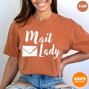 Mail Lady T-shirt | Postal Carrier Worker Tee | Post Office Shirt | Cute Postal Worker | Postal Life Shirt | Mail Lady Gift | Comfort Colors image 8