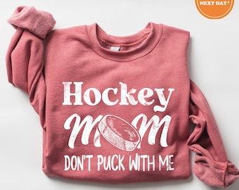 Hockey Mom Crewneck Sweatshirt | Hockey Mom Shirt Hoodie | Hockey Hoodie | Hockey Sweatshirt for Mom | Team Mom Gift | Sports Mom Sweater