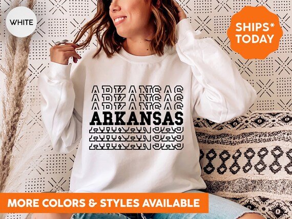 Arkansas Crewneck Sweatshirt Arkansas State Sweatshirt hot - Etsy UK