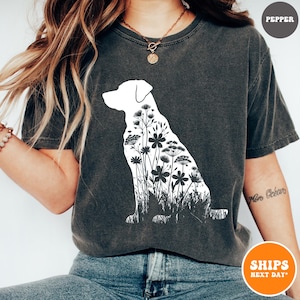 Personalized Floral Dog T-shirt Custom Dog Shirt | Funny Dog Shirt | Dog Mom Shirt | Pet Lover Shirt | Dog Lover Shirt | Wildlife Animals
