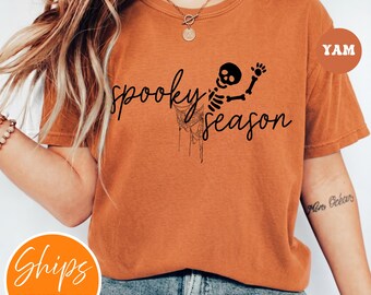 Trendy Spooky Season T-shirt | Minimalist Halloween T-shirt | Womens Fall Shirt | Cute Autumn Apparel | Chic Halloween Gift