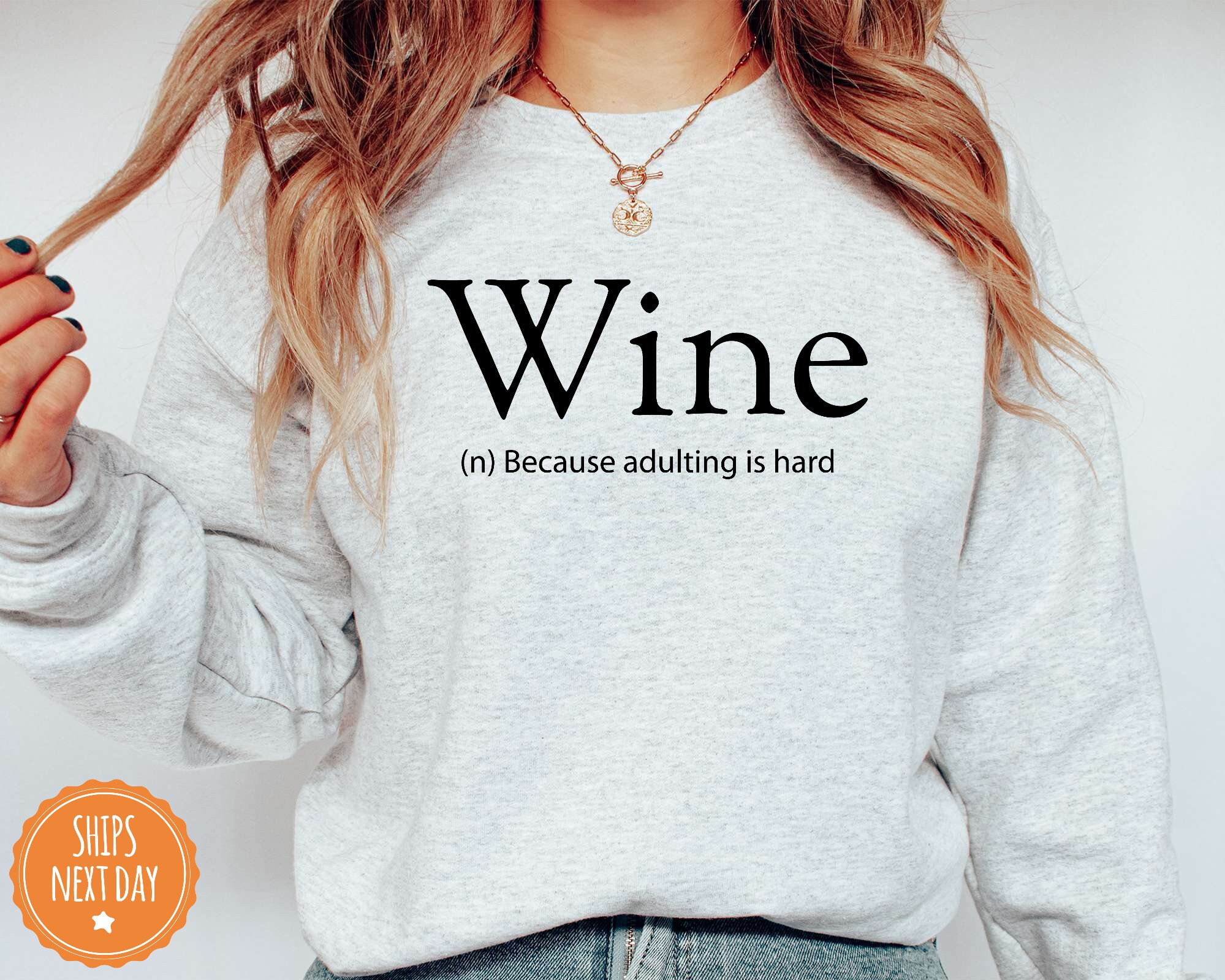 Wine noun sweatshirt hot sale