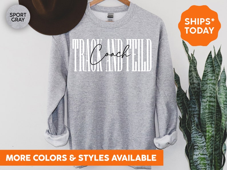 Track and Field Coach Crewneck Sweatshirt Track and Field Etsy