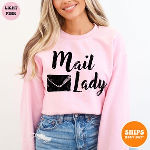 Mail Lady Crewneck Sweatshirt | Postal Carrier Worker Gift | Post Office Shirt | Cute Postal Worker | Postal Life Shirt | Mail Lady Gift immagine 6