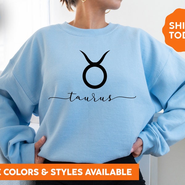 Taurus Crewneck sweatshirt | Taurus Gift | Taurus Birthday Gift | Gift for Boyfriend | Horoscope Shirt | Astrology Shirt | Zodiac | 2939x