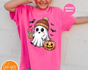 Cute Ghost Sweatshirt for Kids | Halloween Pumpkin Shirt | Toddler Spooky Top | Youth Fall Apparel | Trendy Autumn Season Gift