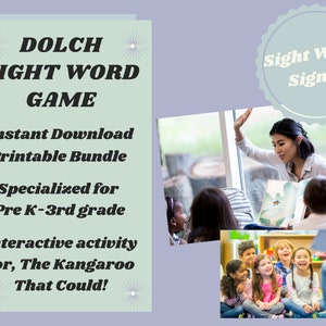 Dolch Sight Word Game | Sight Words | Teacher Resource | Parent Resource | Sight Word Practice | Preschool Curriculum | Lesson Plan | Read