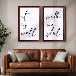 Scripture Wall Art | It is Well With My Soul | Bible Verse Wall Art | Printable Wall Art | Christian Wall Decor | Digital Download