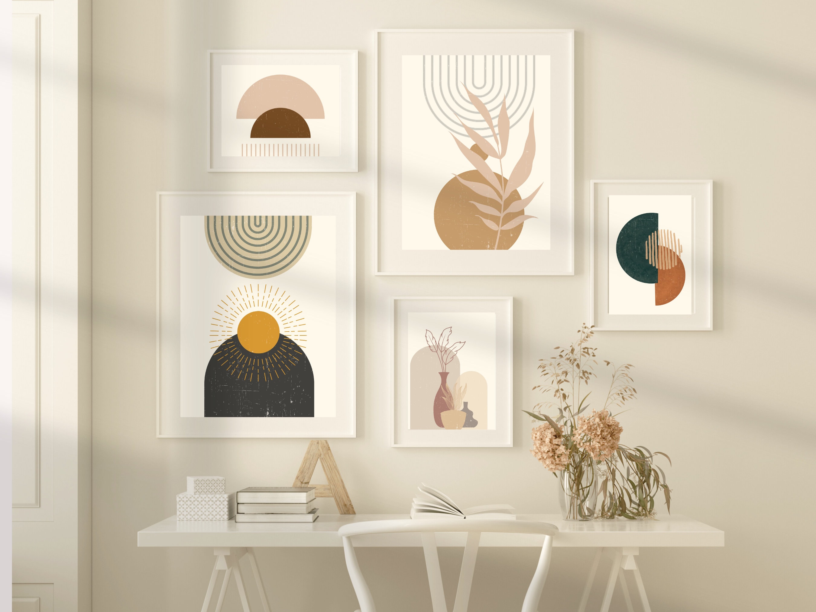 Boho Geometric Bundle of 20 Designs | Printable Wall Art | Minimalist ...