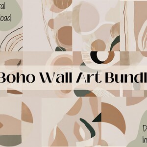 Boho Wall Art | Digital Download | Watercolor Wall Art | Printable Wall Decor | Abstract Art | Boho Art Bundle | Neutral Wall Decor
