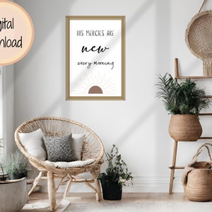 Christian Wall Decor | Bible Verse Wall Art | Scripture Wall Art Bundle |  Boho Printable Wall Art | Digital Download | In Christ Alone