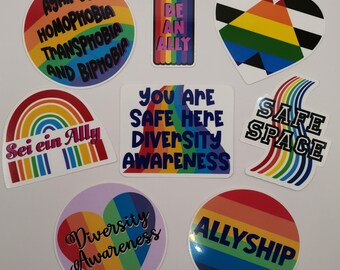Queer-Ally Sticker Set 8tlg.