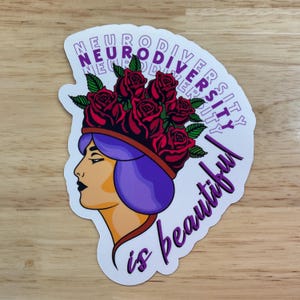 Neurovielfalt ist schön Sticker 5Stk. - Aufkleber für Scrapbooking / DIY / Journaling oder in wasserfest & UV-beständig für draußen