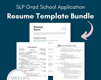 3 Resume Templates for SLP Grad School Applications Canva Resume