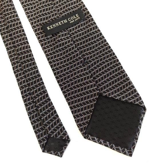 Kenneth Cole Krawatte Vintage schwarz schlicht ge… - image 3