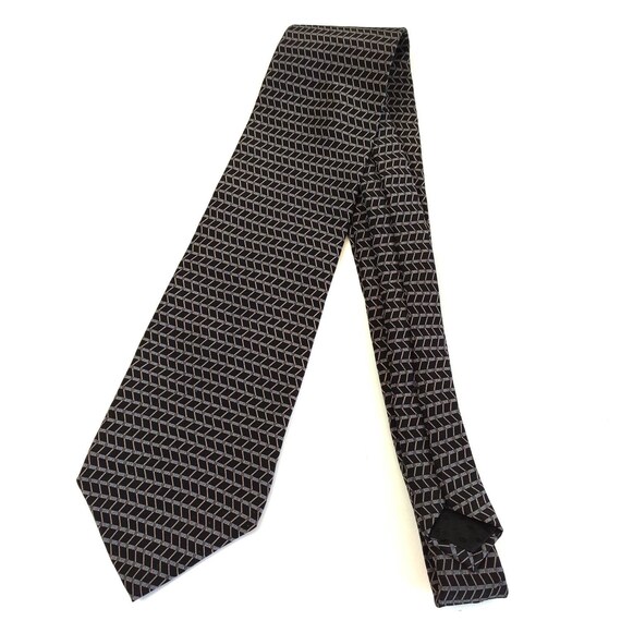Kenneth Cole Krawatte Vintage schwarz schlicht ge… - image 4