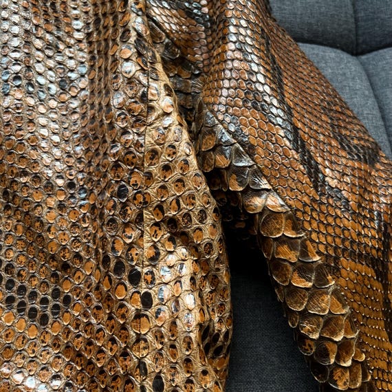 Python Lederjacke echt Schlangenleder vintage bik… - image 10