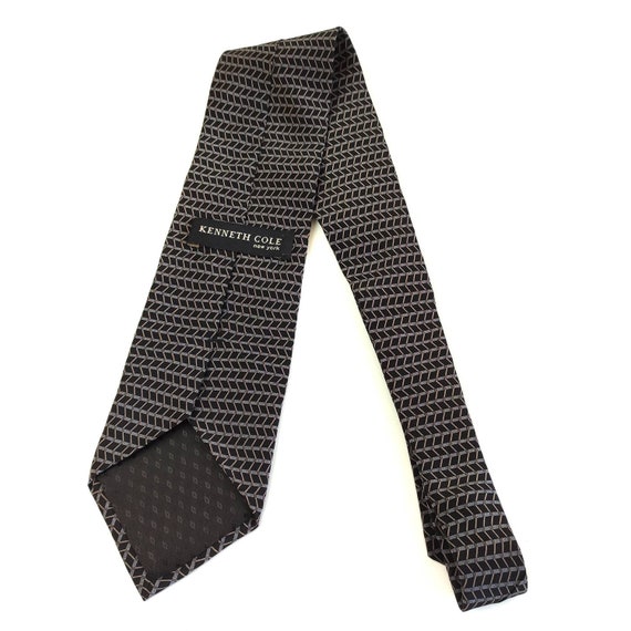 Kenneth Cole Krawatte Vintage schwarz schlicht ge… - image 2