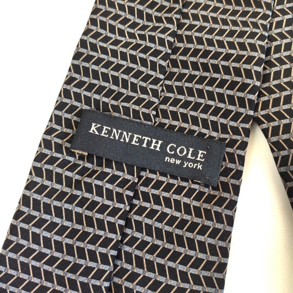 Kenneth Cole Krawatte Vintage schwarz schlicht ge… - image 5