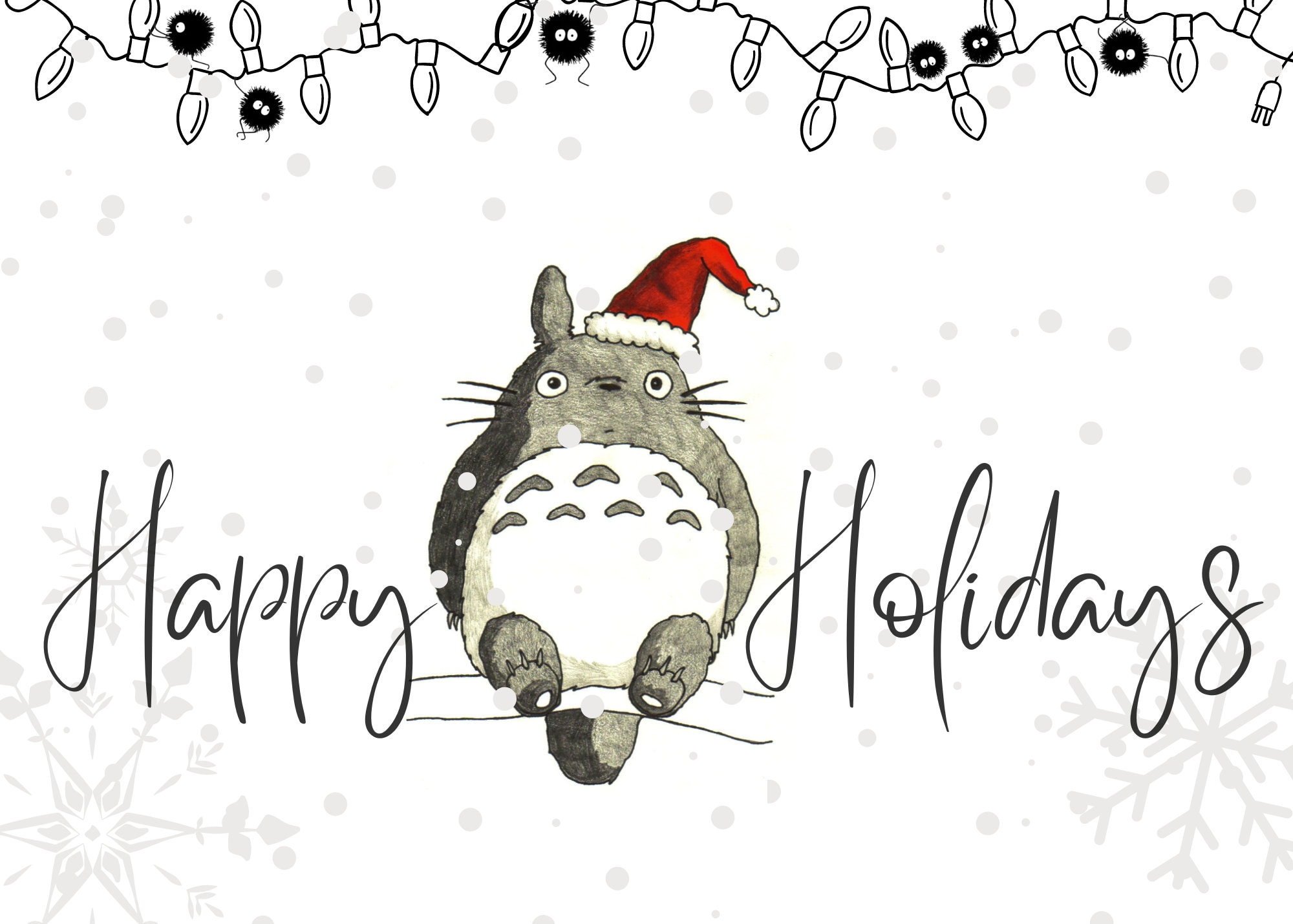 My Neighbor Totoro - Happy Holidays - Etsy
