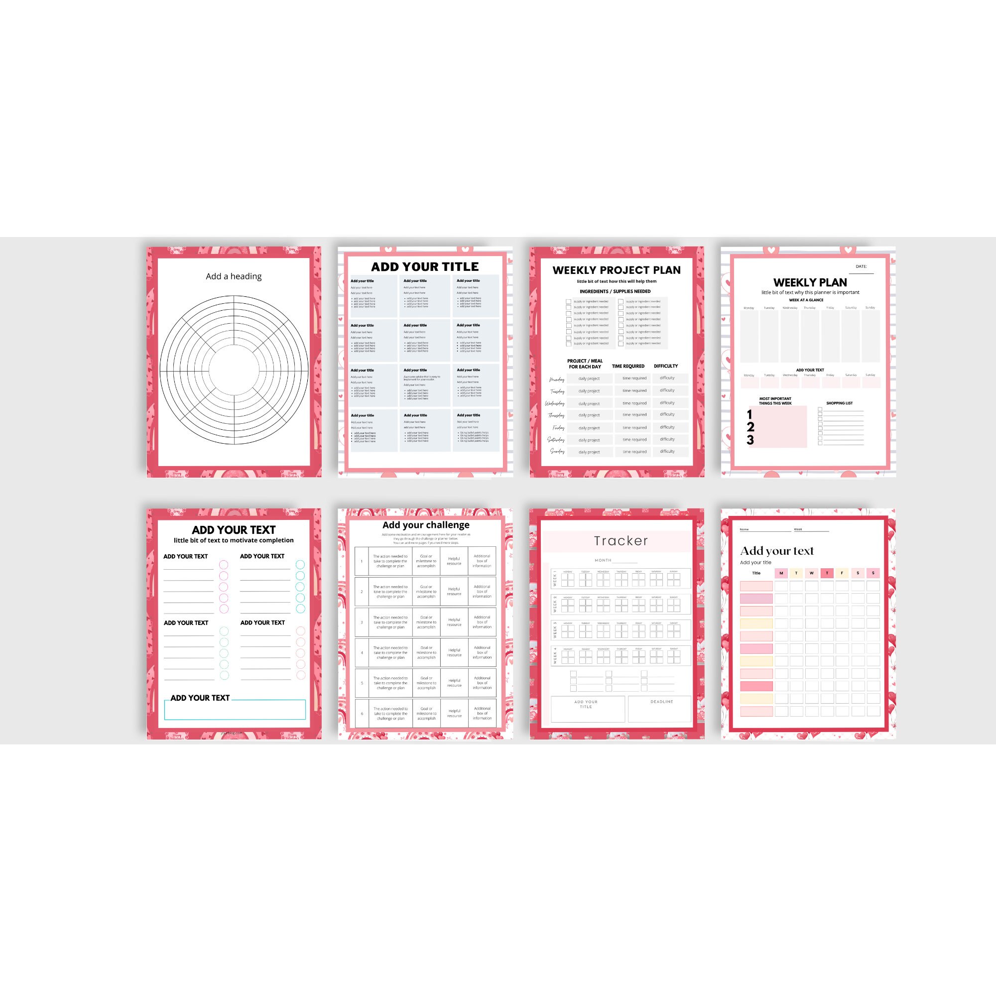 Commercial Use Canva Valentine Planner Journal Template Kit, Editable ...