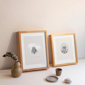 Personalized portraits of babies and children. Birth keepsakes. Unique and special decorations.