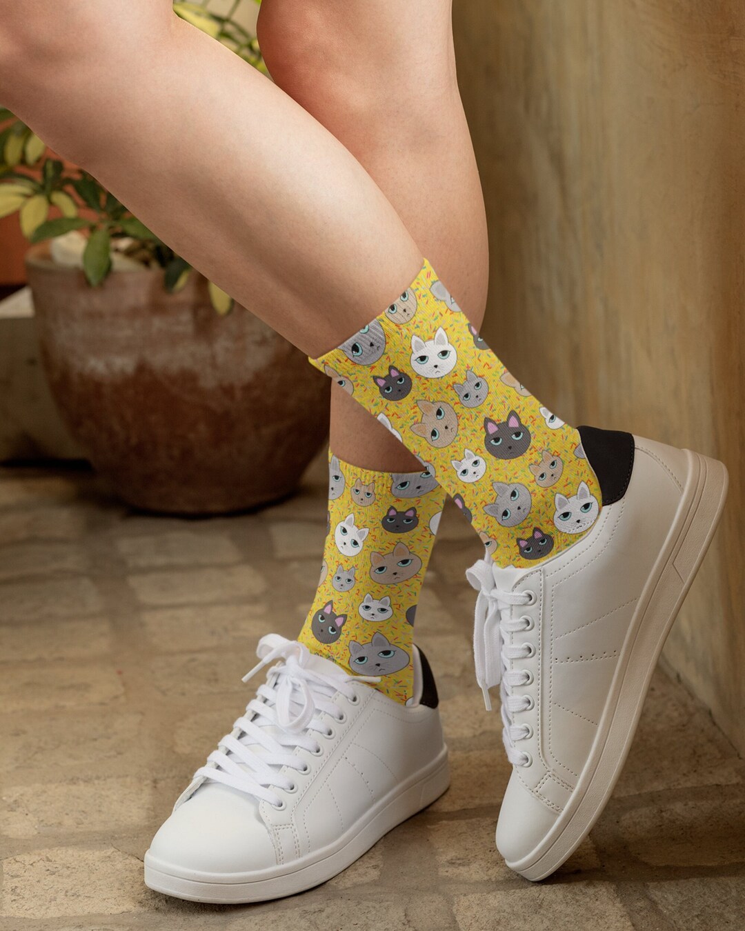 Cute Cat Socks Funny Cat Socks Cute Cat Gift Cute Socks Etsy