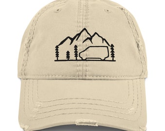 Adventure Van Life - Distressed Dad Hat