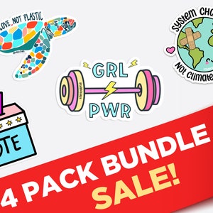 Sticker Bundle Pack Vinyl Waterproof Sticker. Great for laptops, water bottles, planners, and more!