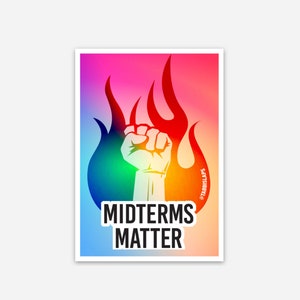 Sticker Midterms Matter Sticker, Vinyl Waterproof Sticker. Great for laptops, water bottles, planners, and more!