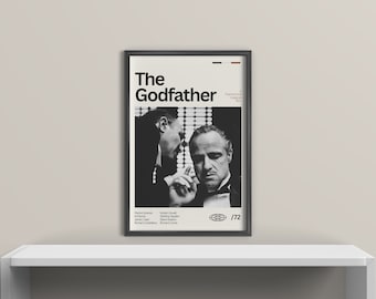 Vintage Movie Poster - Retro Modern Art -The Godfather Poster - Wall Decor - Gifts for him - Gifts for her
