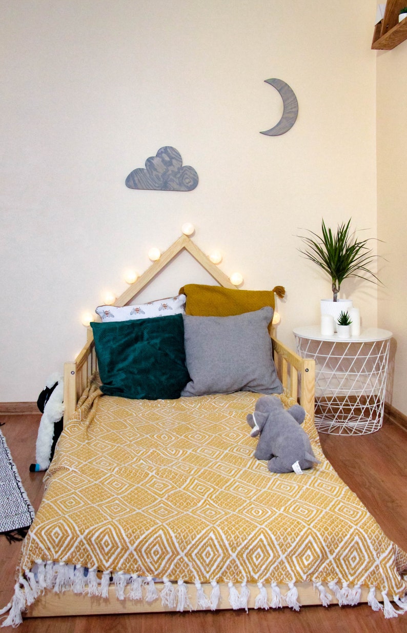 The Owl Tiny House Bed Montessori Toddler Floor Bed Little Etsy