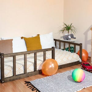 Montessori Floor Bed: Toddler Bed Frame with Rails image 7