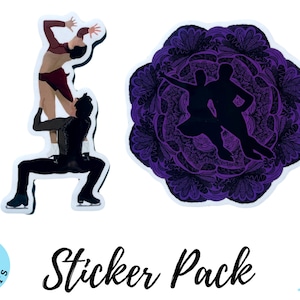 IJsdans kunstschaatsen stickerpakket | Kunstschaatsstickers | Cadeaus voor kunstschaatsen | Schaatscadeaus| Schaatsstickers | IJs dans