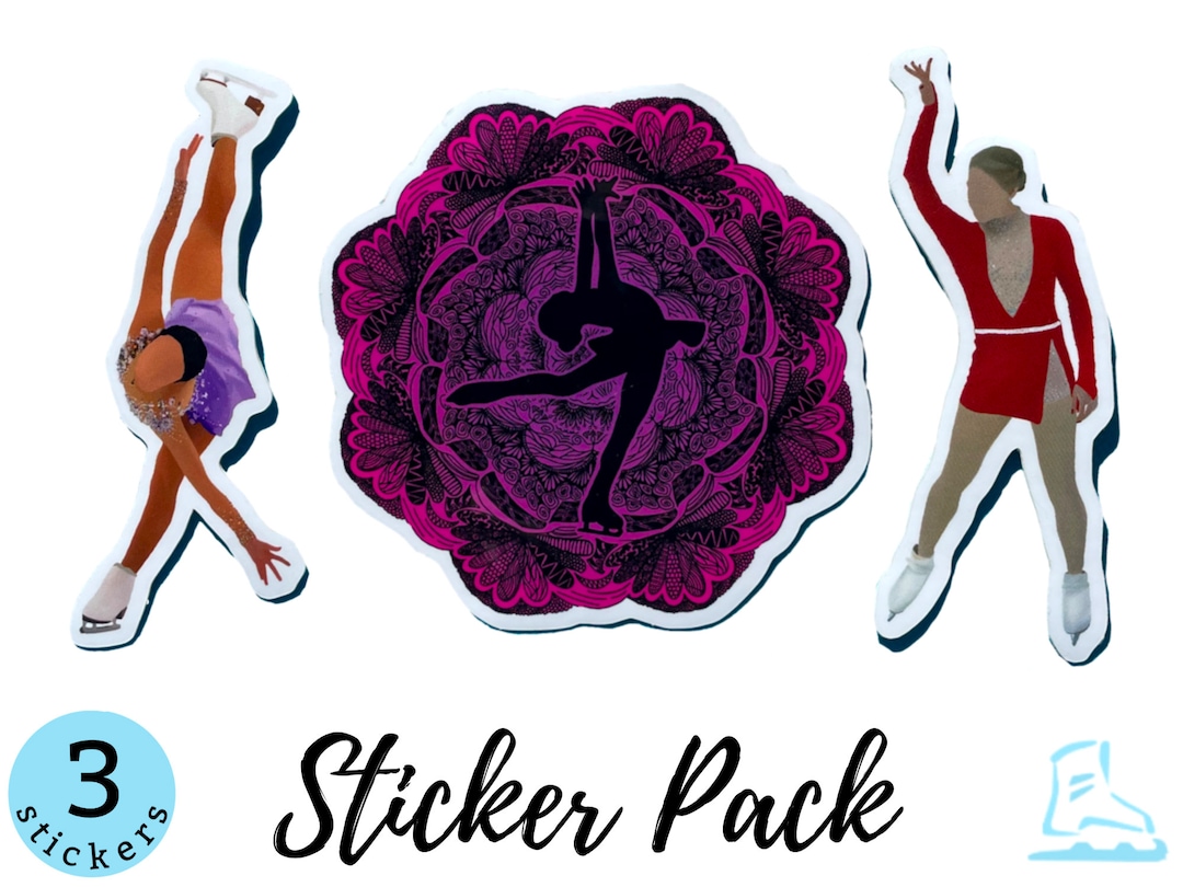 Ladies Figure Skating Sticker Pack Figure Skating Stickers Figure