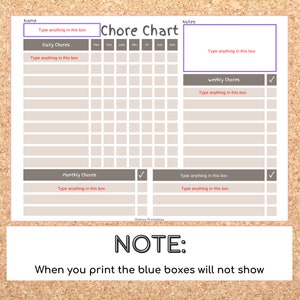 Chore Chart Bundle, Editable, Printable, Customizable, All Ages ...