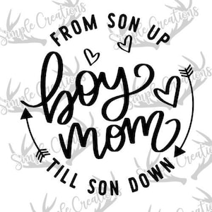 boy mom from son up till son down svg