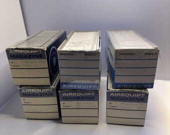 Vintage Lot Of 6 Airequipt 36 2x2 Automatic Slide Changer Magazines Made In USA