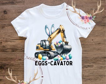 Excavador de huevos PNG, niño de Pascua, excavadora de huevos, niños Pascua PNG, camisa de niño de Pascua PNG; niños Pascua