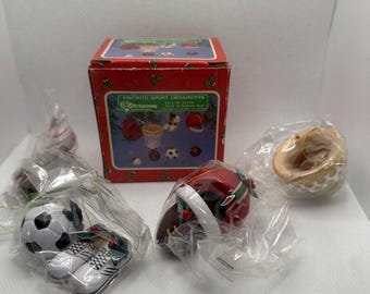 Vintage Sports Ornaments Christmas Around the World House of Lloyd