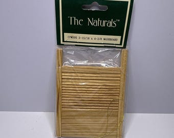 Tabla de lavar de madera vintage Nicole Minatare, 3 unidades, sin pintar, para casa de muñecas o manualidades.