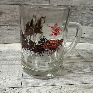 Budweiser Glass Mugs - Etsy