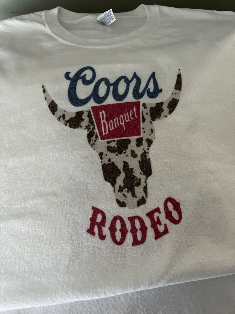 Coors Banquet Rodeo Large Sublimation Tshirt 50/50 Blend Etsy