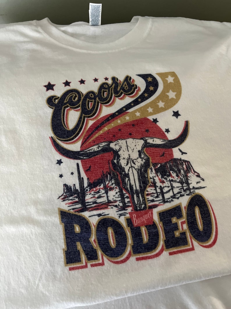 Coors Banquet Rodeo Medium Sublimation Tshirt 50/50 Blend Etsy