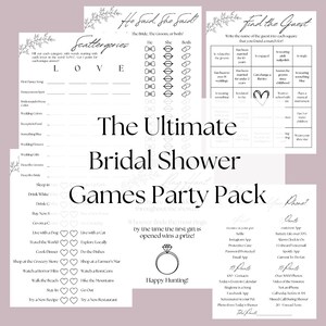 The Ultimate Bridal Shower Party Pack (20 Fun, Unique Games!) | Bridal Shower Games | Bachelorette Games | Wedding Games | Chic | Modern