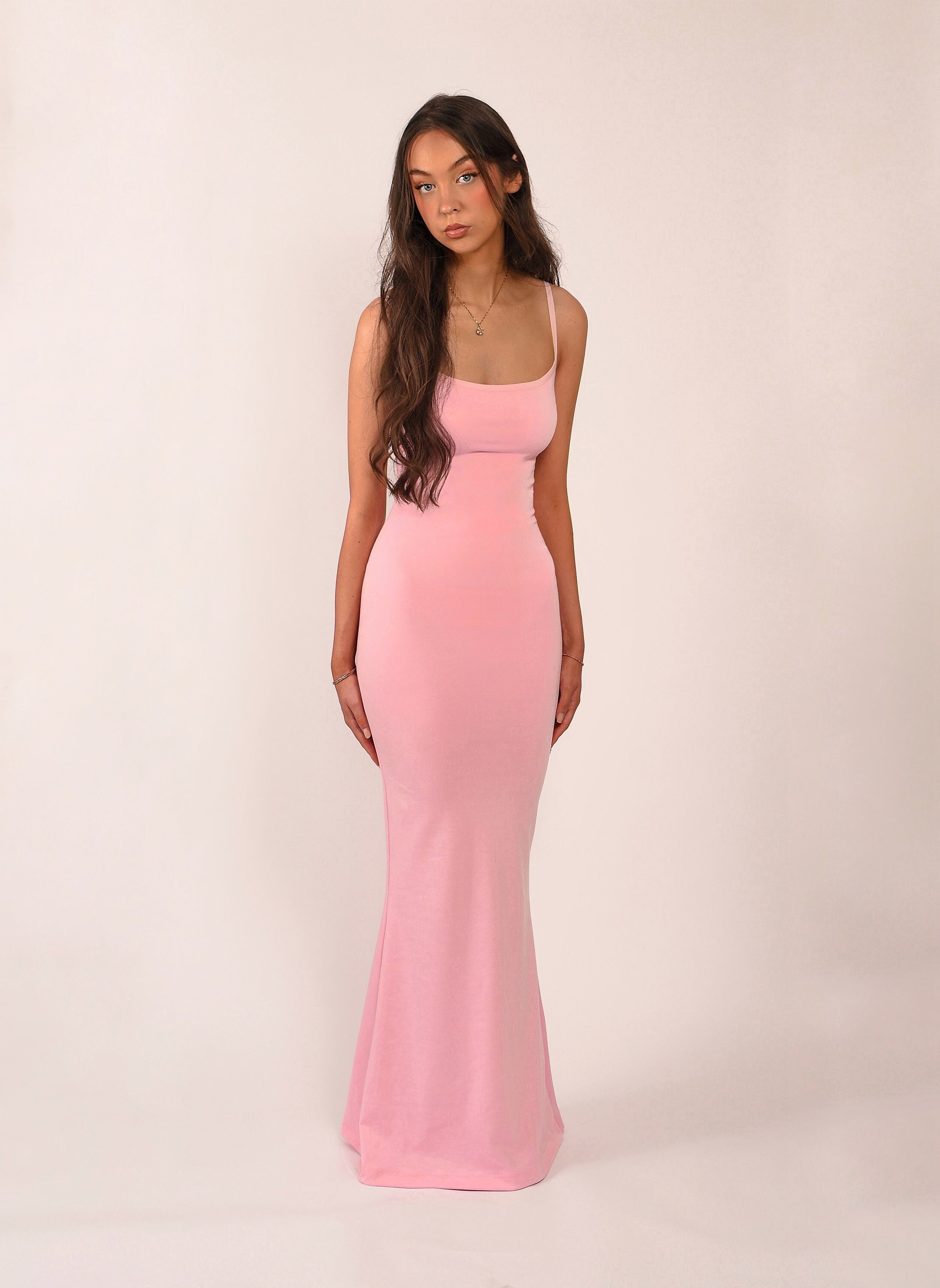Pink skin tight dress online